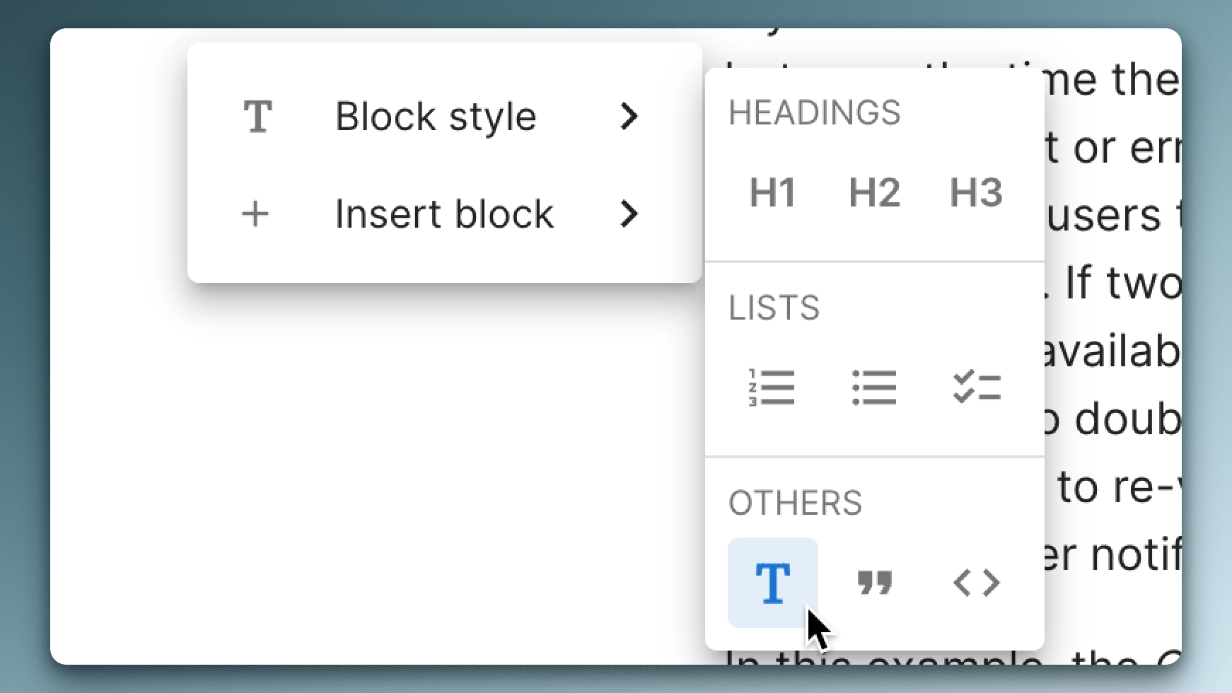 Documate April 2024: Enhanced block menus & Better placeholders