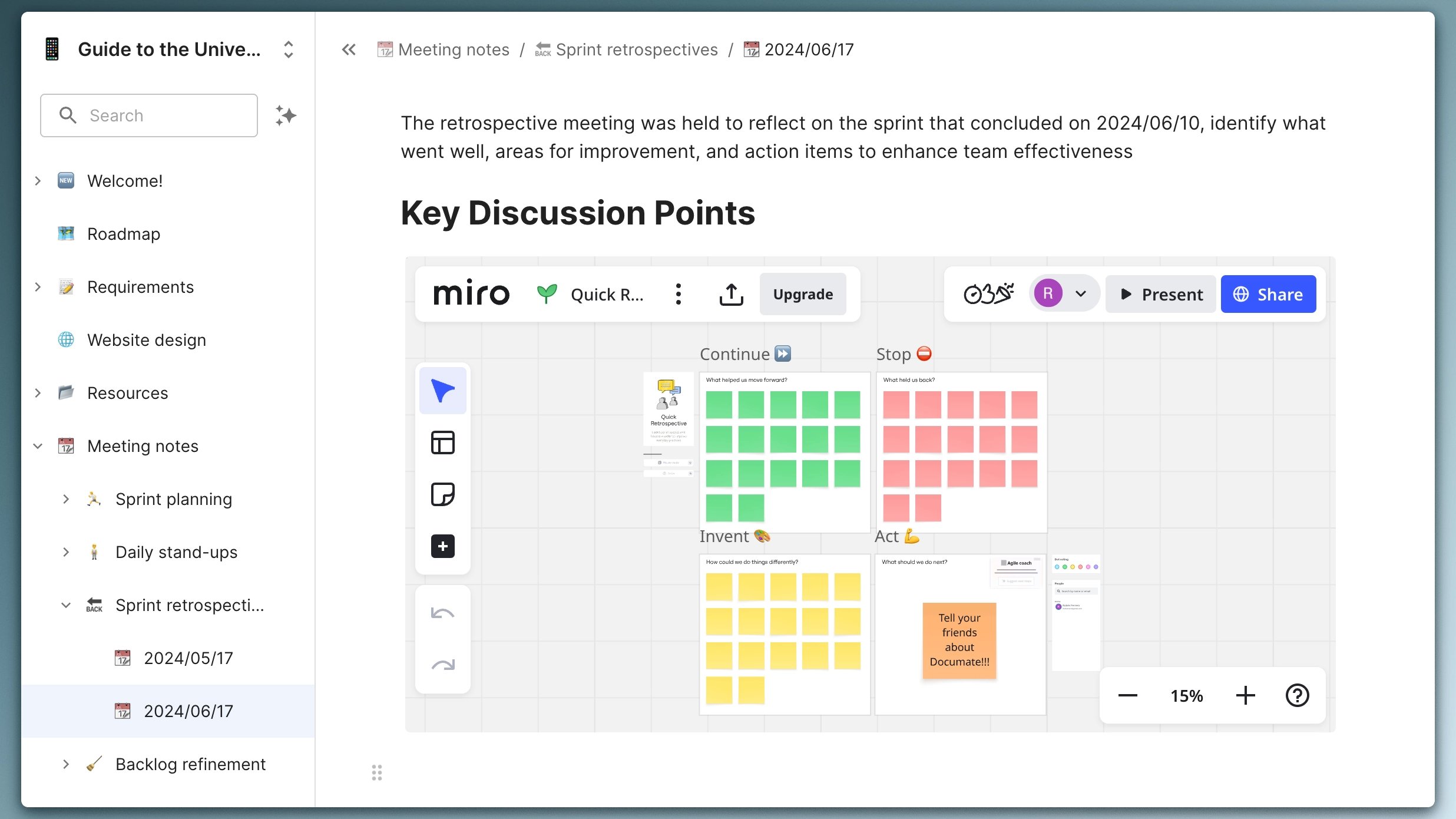 Documate June 2024: Miro boards, Canva designs & Loom videos