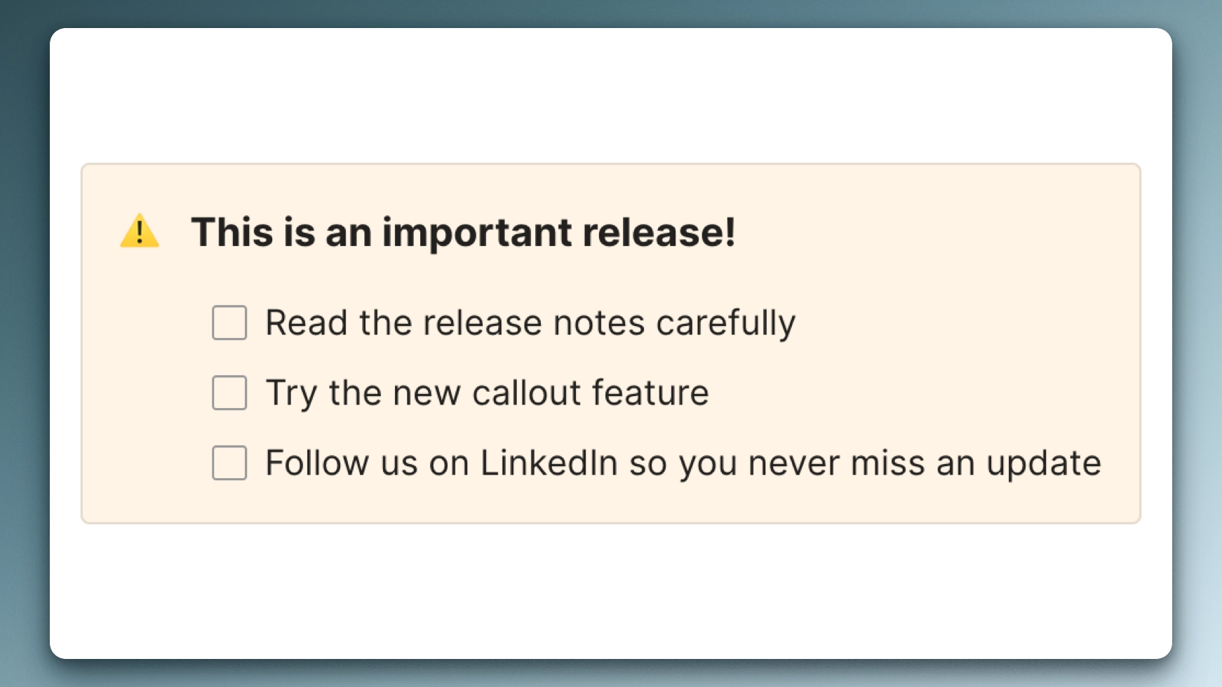 Documate May 2025: Info, alert, tip & critical callouts
