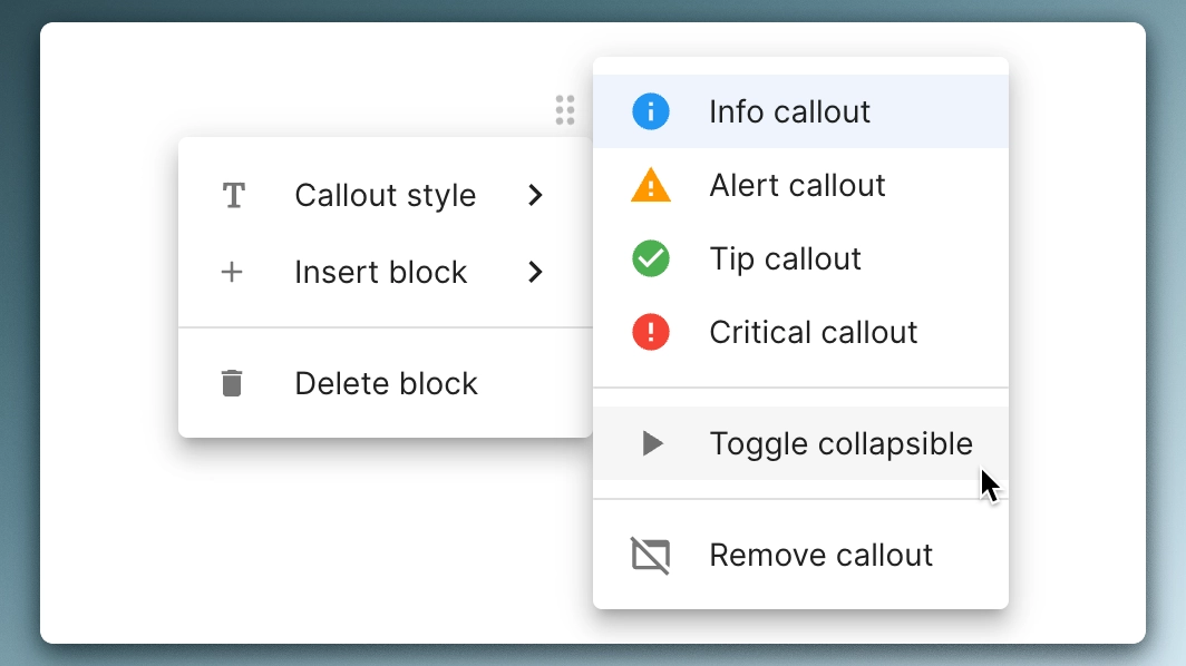 Documate June 2025: Collapsible callouts & Better callout management