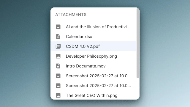 Documate March 2026: Link to block, Insert from attachments & Full-screen media