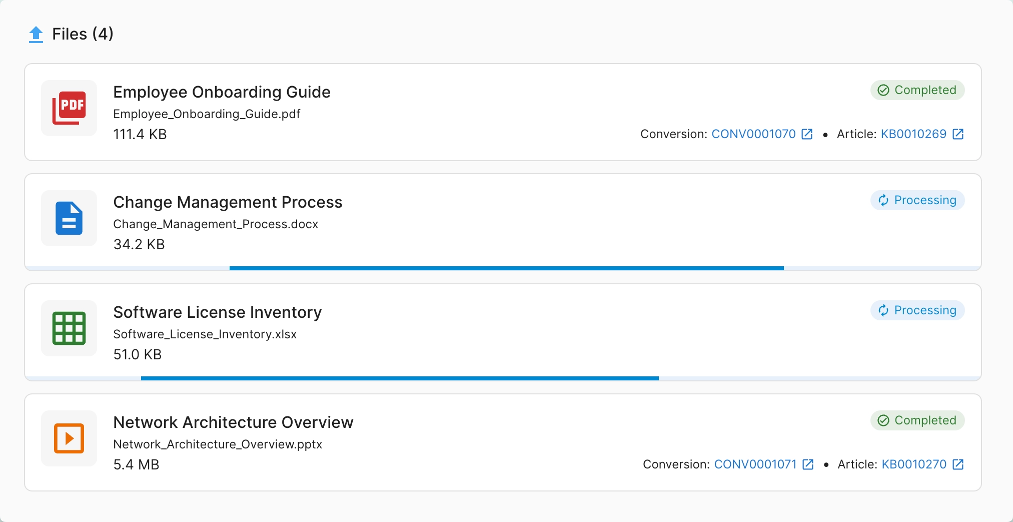 Importmate batch conversion with per-file progress